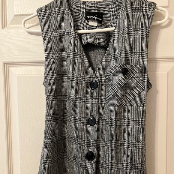 Vintage checkered tunic vest - Picture 2 of 9
